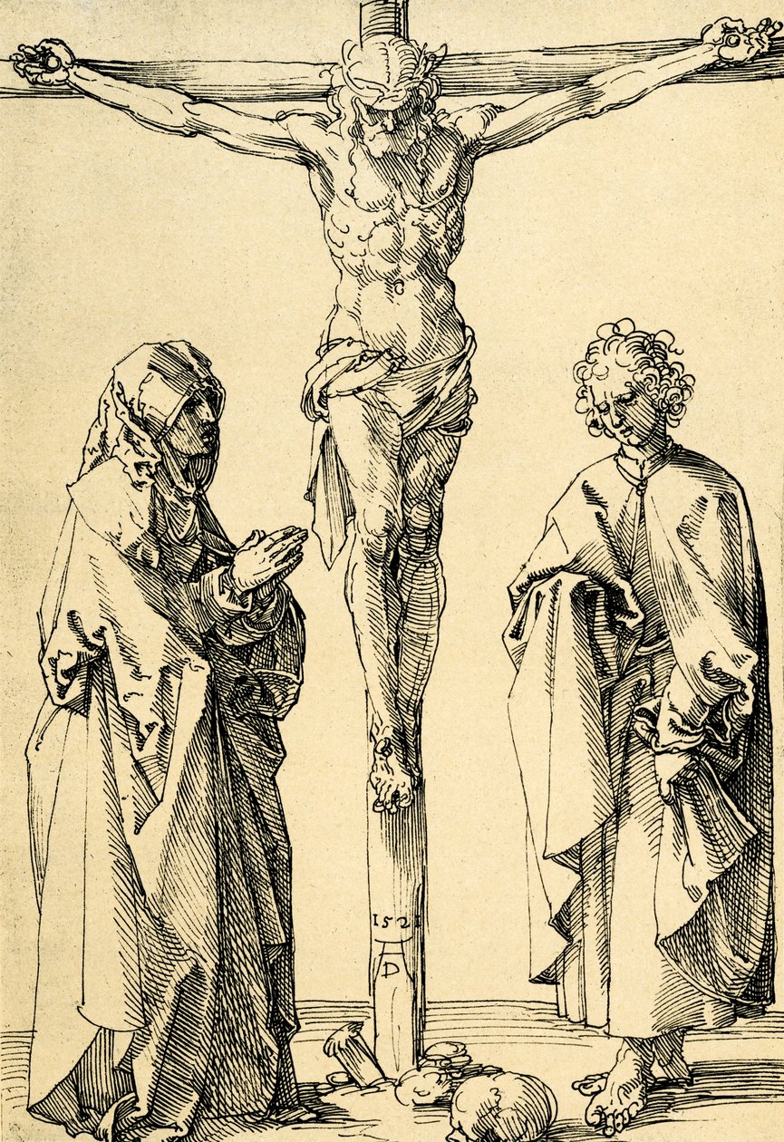 Christ on the Cross with Mary and John by Albrecht Dürer