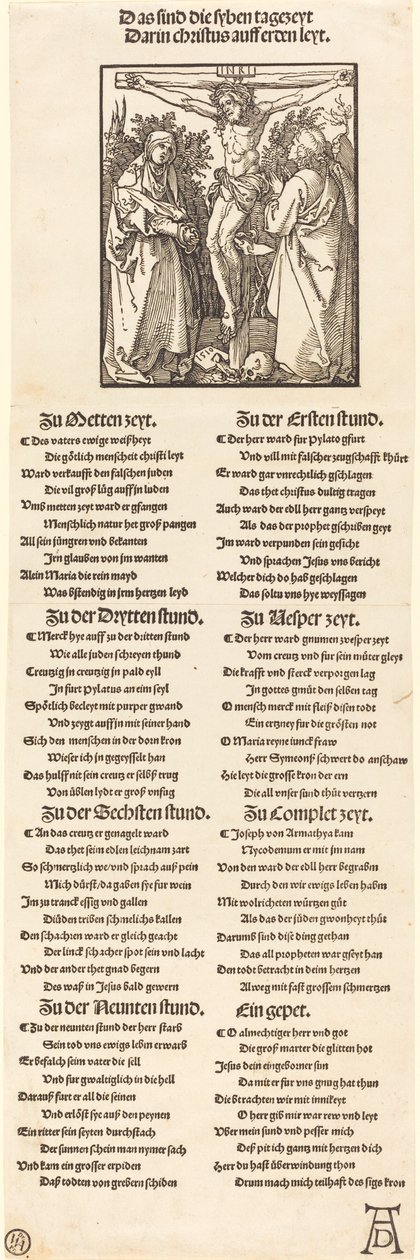 Christ on the Cross with Mary and Saint John by Albrecht Dürer
