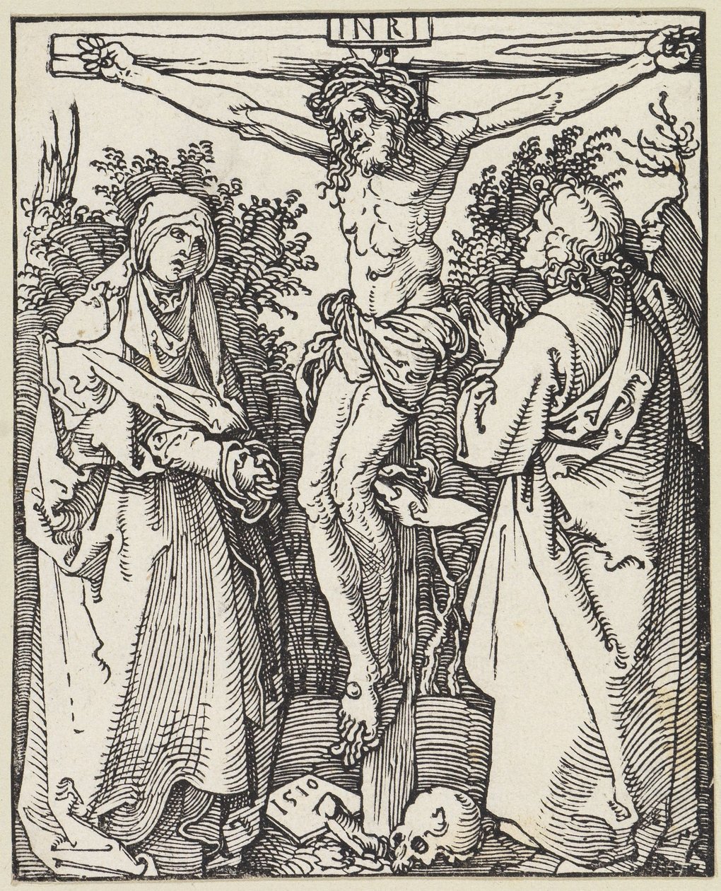 Christ on the Cross with Mary and John by Albrecht Dürer