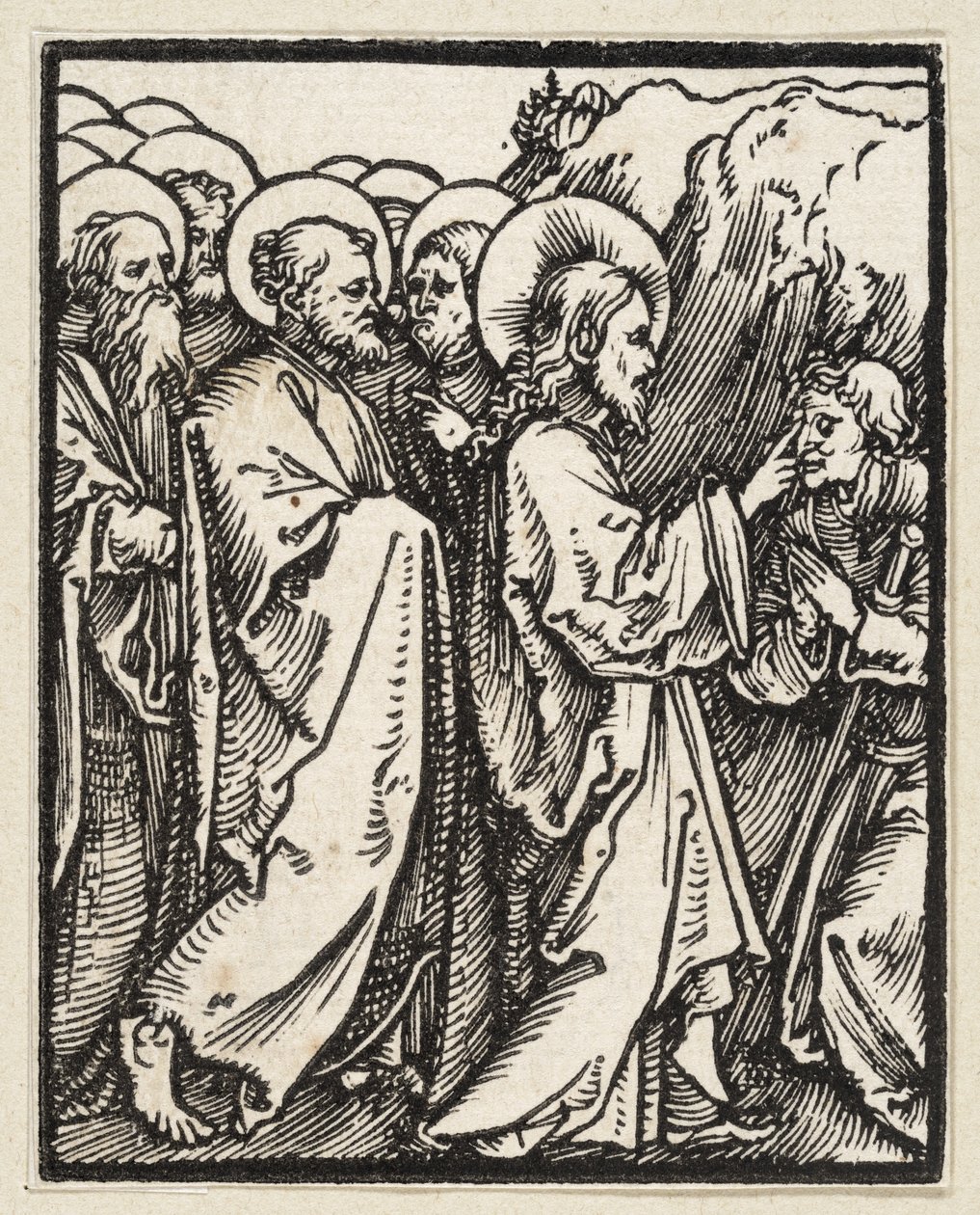 Christ Healing a Blind Man (from: Postilla, 43 Woodcuts) by Albrecht Dürer
