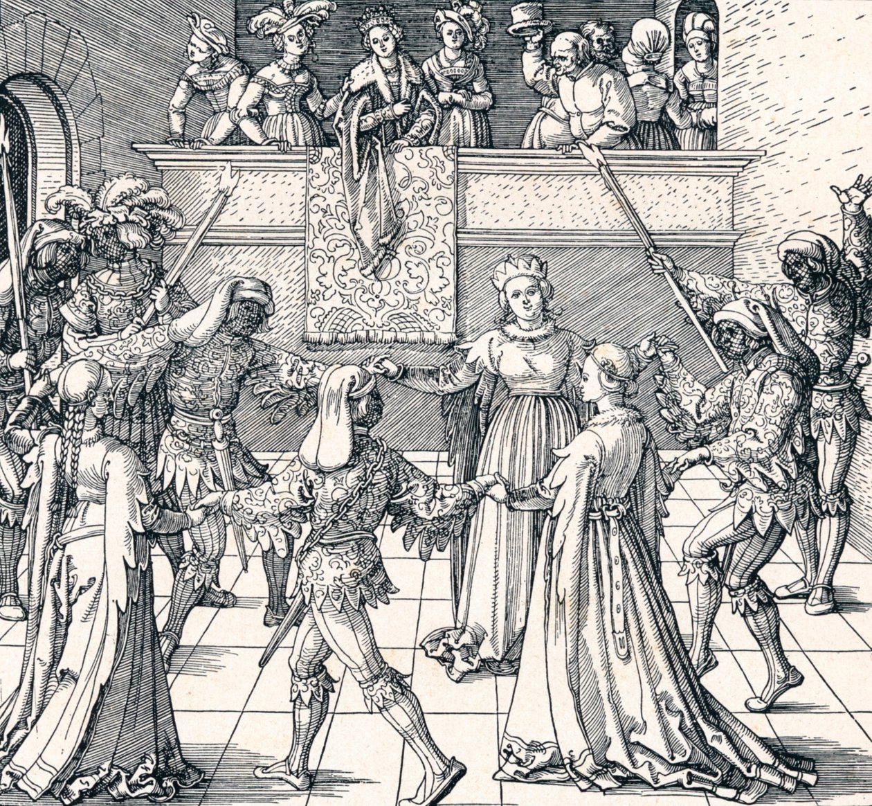 Dance by Torchlight, Augsburg, 1516 1906 by Albrecht Dürer