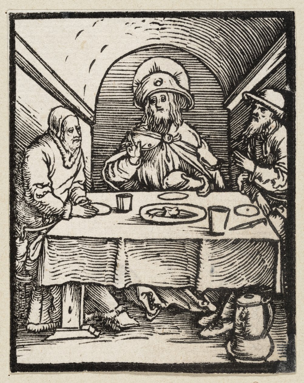 The Supper at Emmaus (43 Religious Themes) by Albrecht Dürer