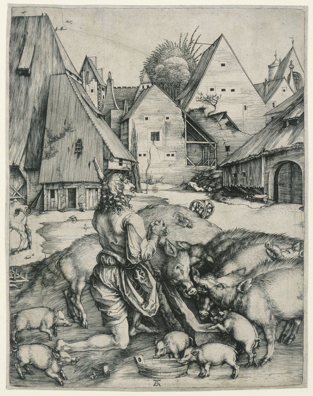 The Prodigal Son Tending the Swine by Albrecht Dürer