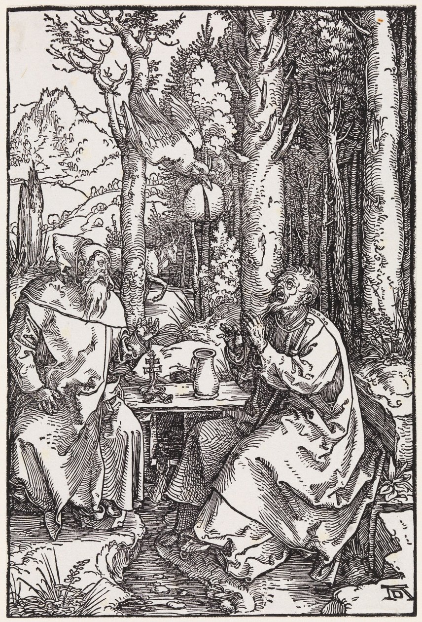 The Holy Hermits Anthony and Paul by Albrecht Dürer