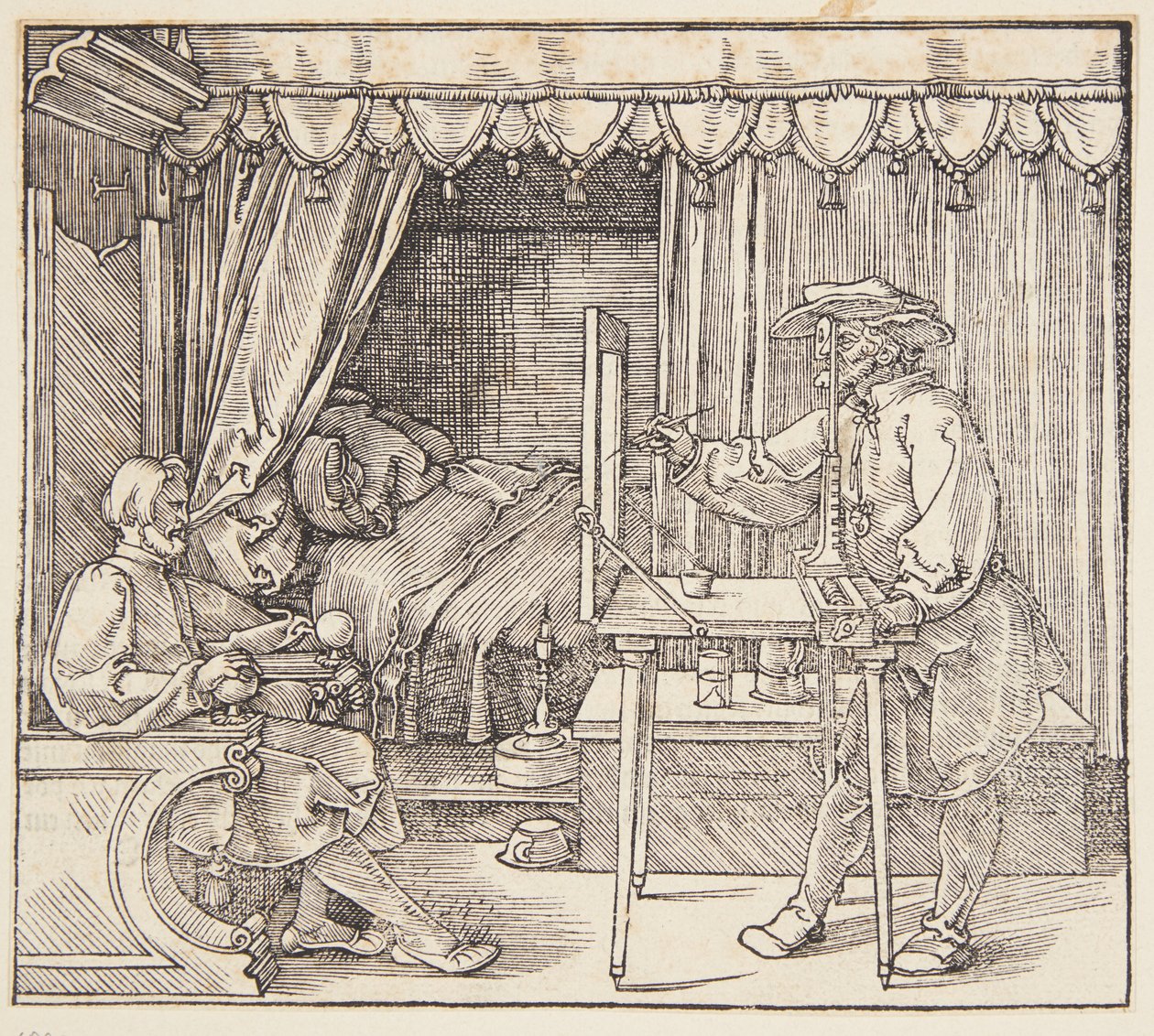 Draftsman Drawing a Portrait by Albrecht Dürer