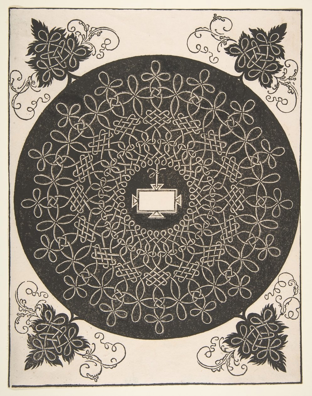 Embroidery Pattern with an Oblong Panel in its Center, before 1521 by Albrecht Dürer