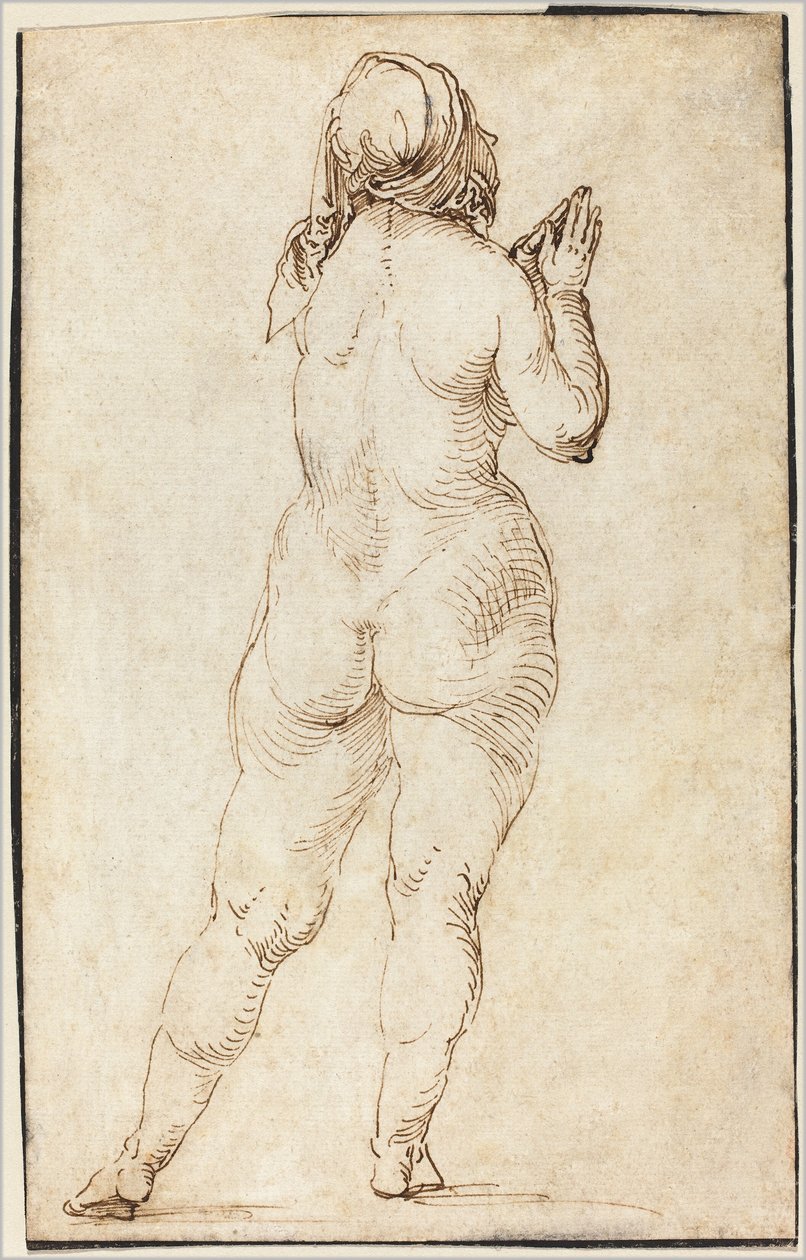 Female Nude Praying by Albrecht Dürer