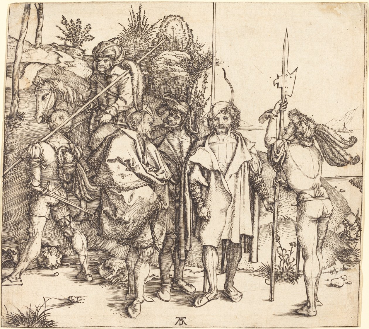 Five Soldiers and a Turk on Horseback by Albrecht Dürer