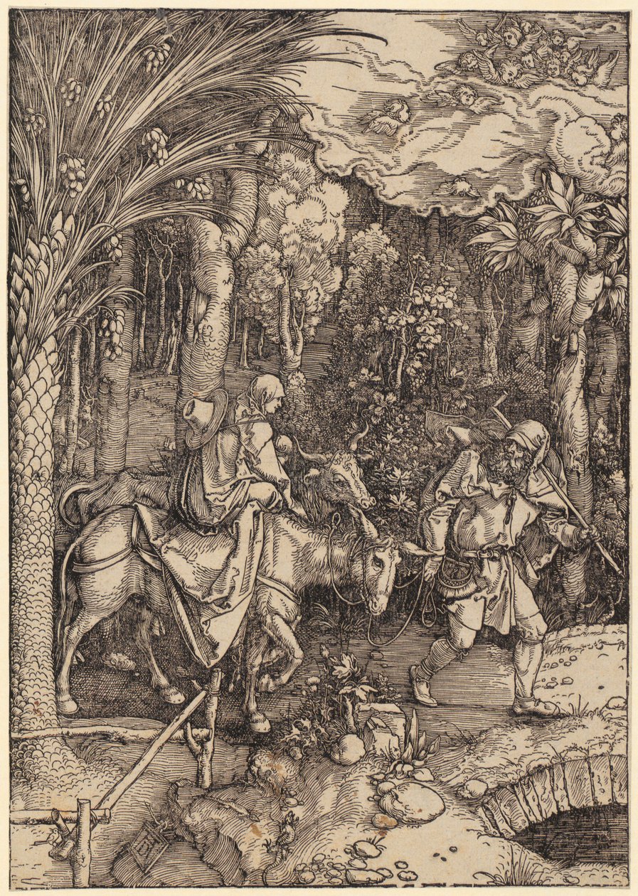Flight into Egypt, Plate 14 of the Series "The Life of Mary" by Albrecht Dürer