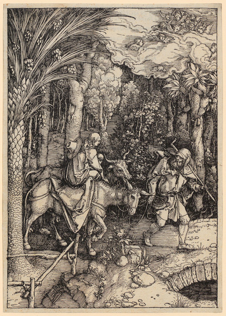 Flight into Egypt, Plate 14 from the Series "The Life of Mary" by Albrecht Dürer