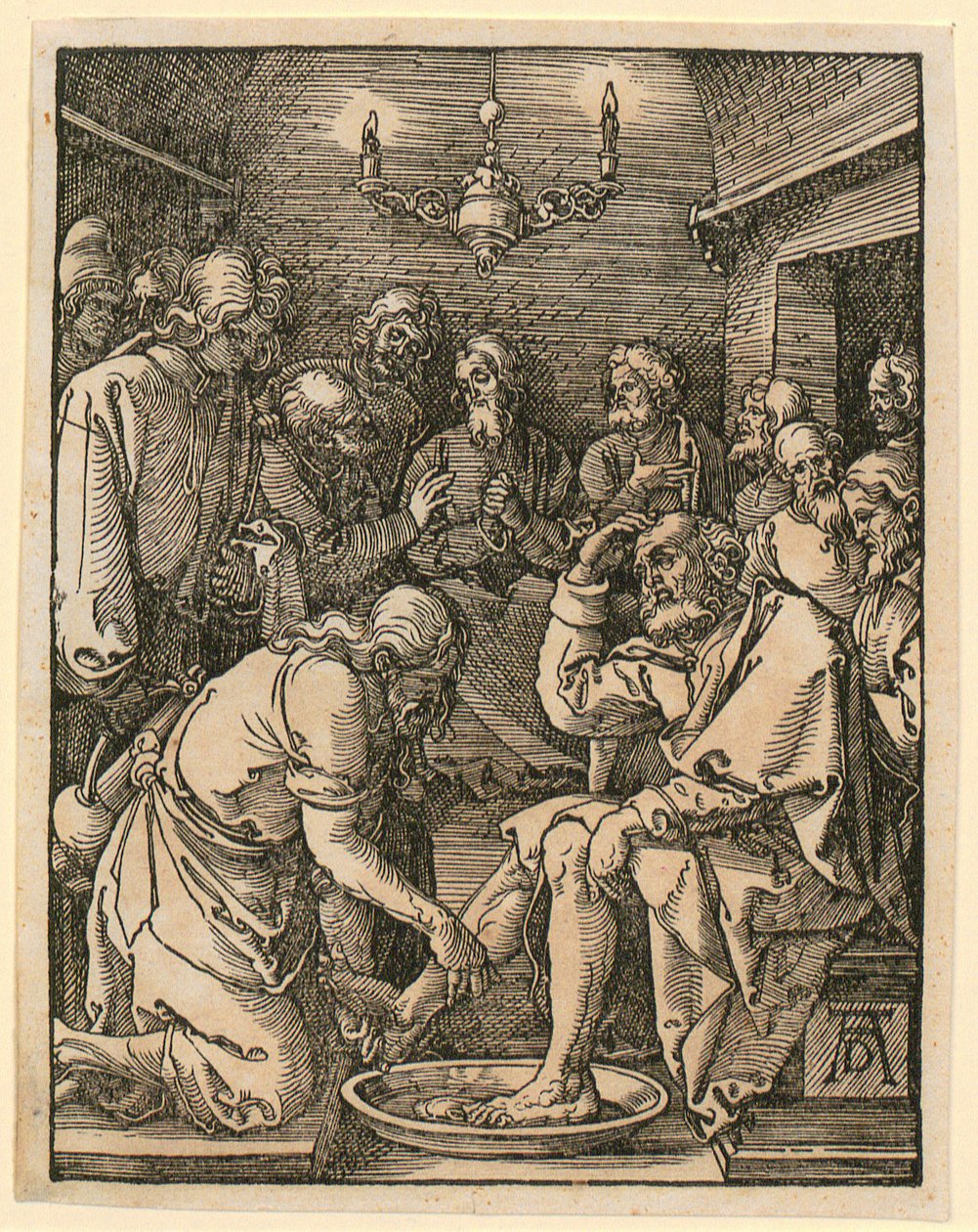 Foot Washing, Sheet 10 from the Series "Small Woodcut Passion" by Albrecht Dürer