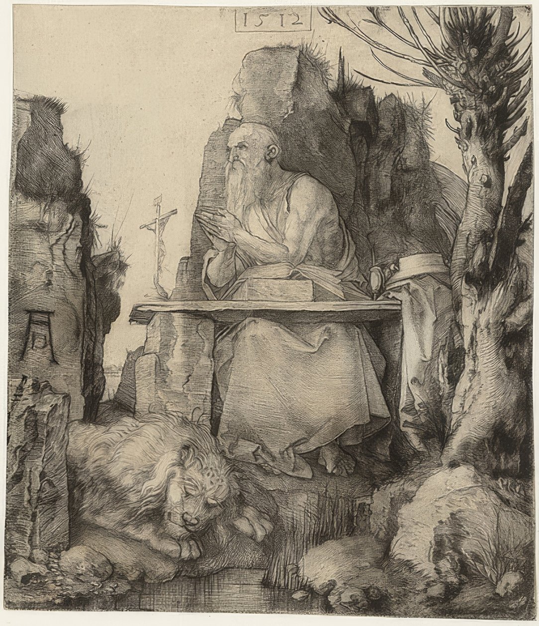 Saint Jerome beside the Willow by Albrecht Dürer