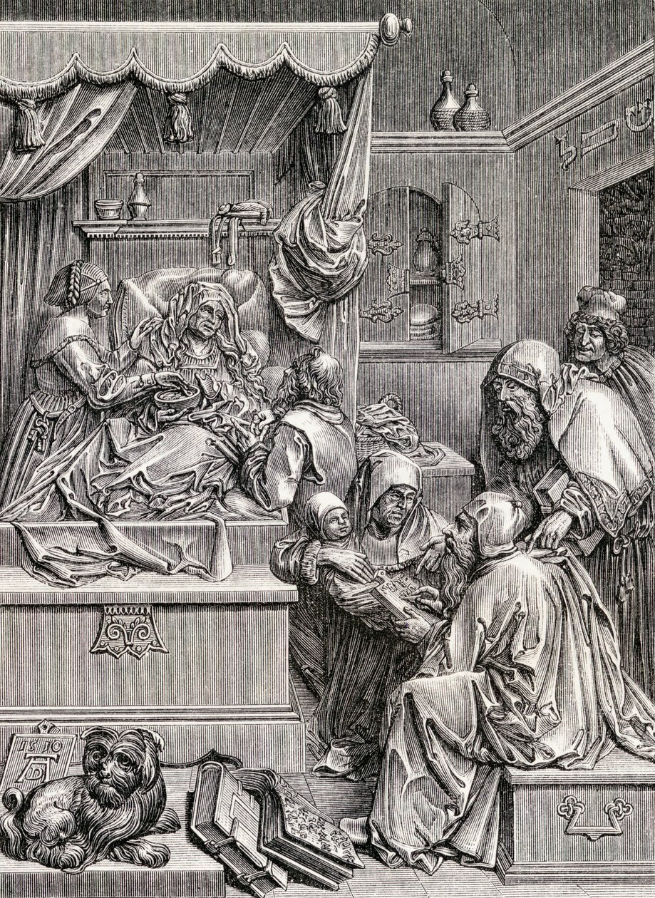 High Relief Sculpture of the Birth of St John, 1855 by Albrecht Dürer