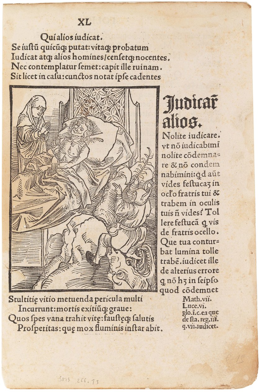 Illustration to the Book Ship of Fools by Sebastian Brant, 1494 by Albrecht Dürer