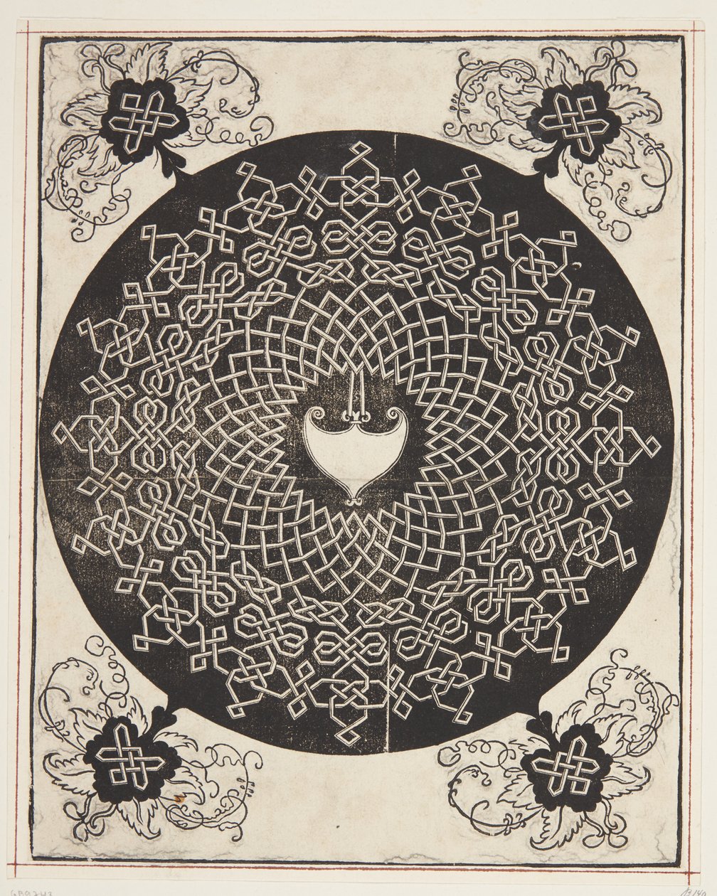 Interlaced Cord Pattern with Heart-Shaped Center by Albrecht Dürer
