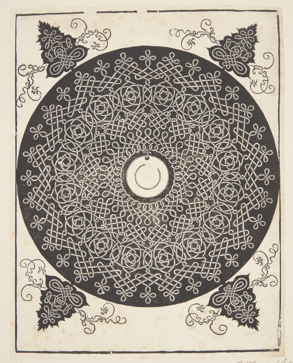 Interlaced Cord Pattern with white medallion by Albrecht Dürer