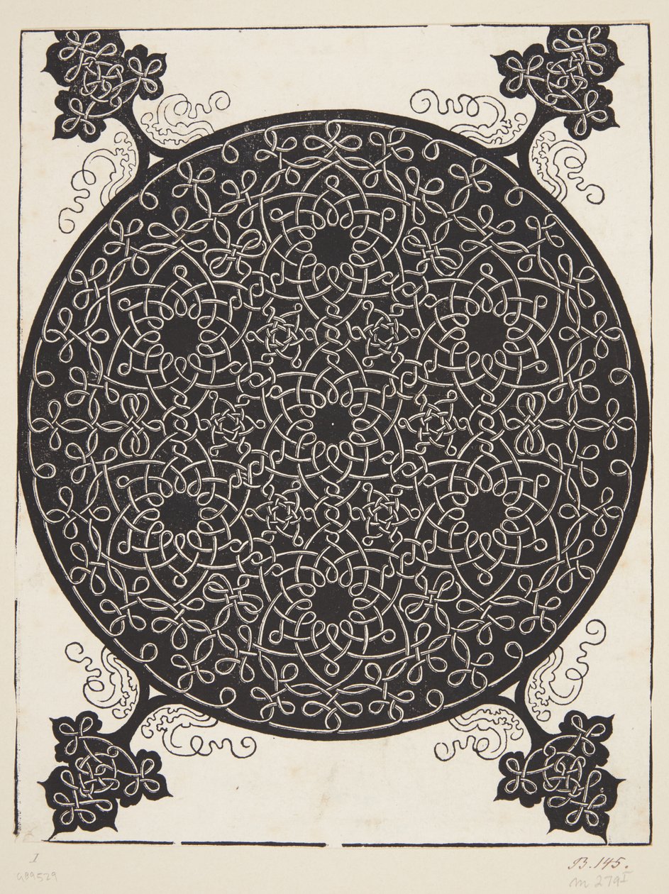 Interlaced Cord Pattern with Seven Hexagonal Stars by Albrecht Dürer