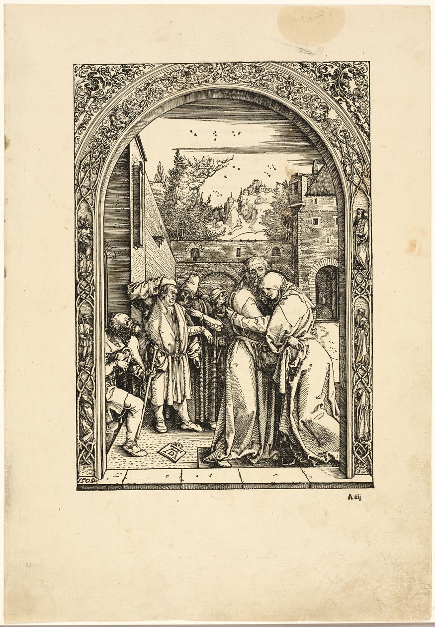 Joachim and St. Anne Meet at the Golden Gate, from The Life of the Virgin by Albrecht Dürer