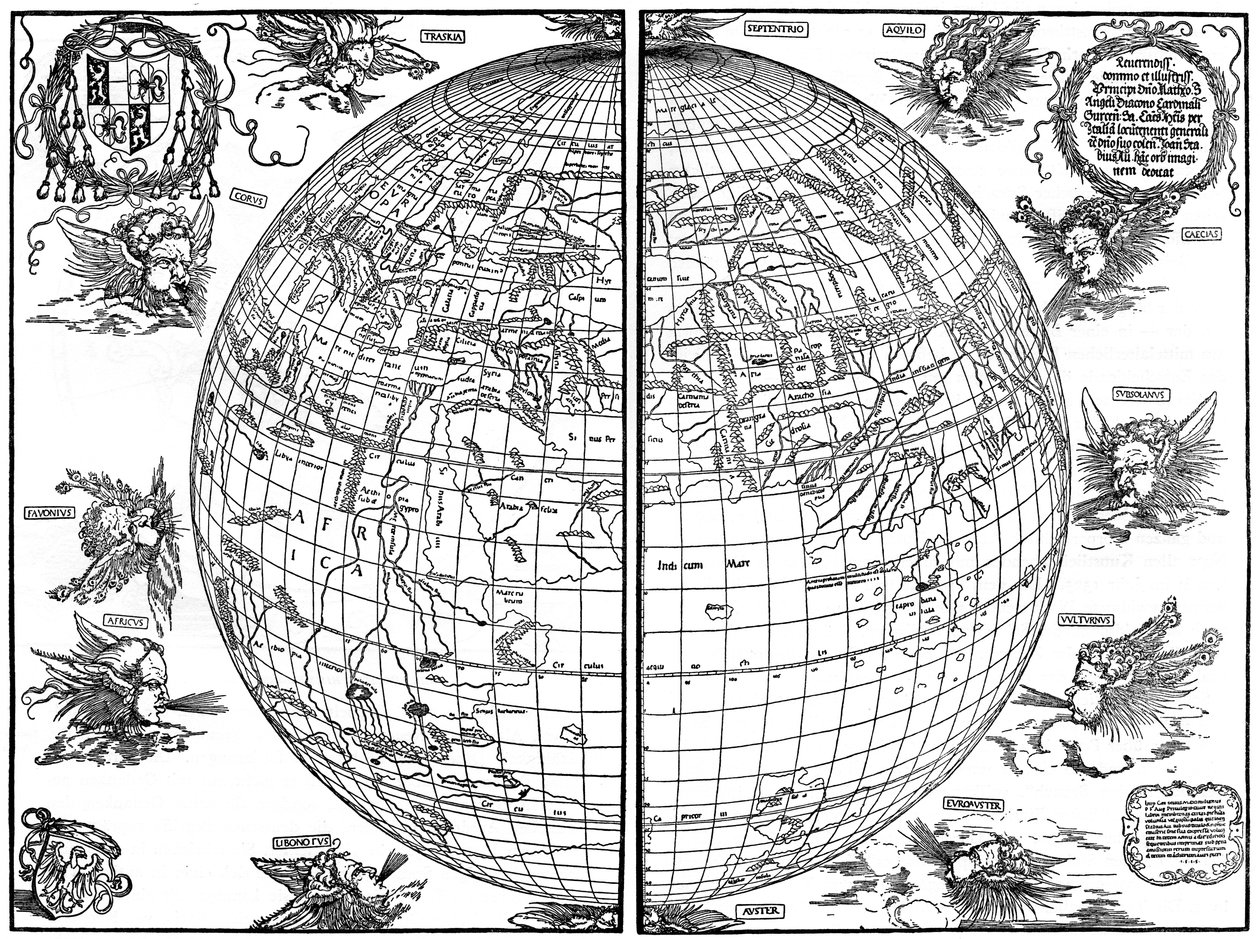 Johannes Stabius Map of the World, 1515 by Albrecht Dürer