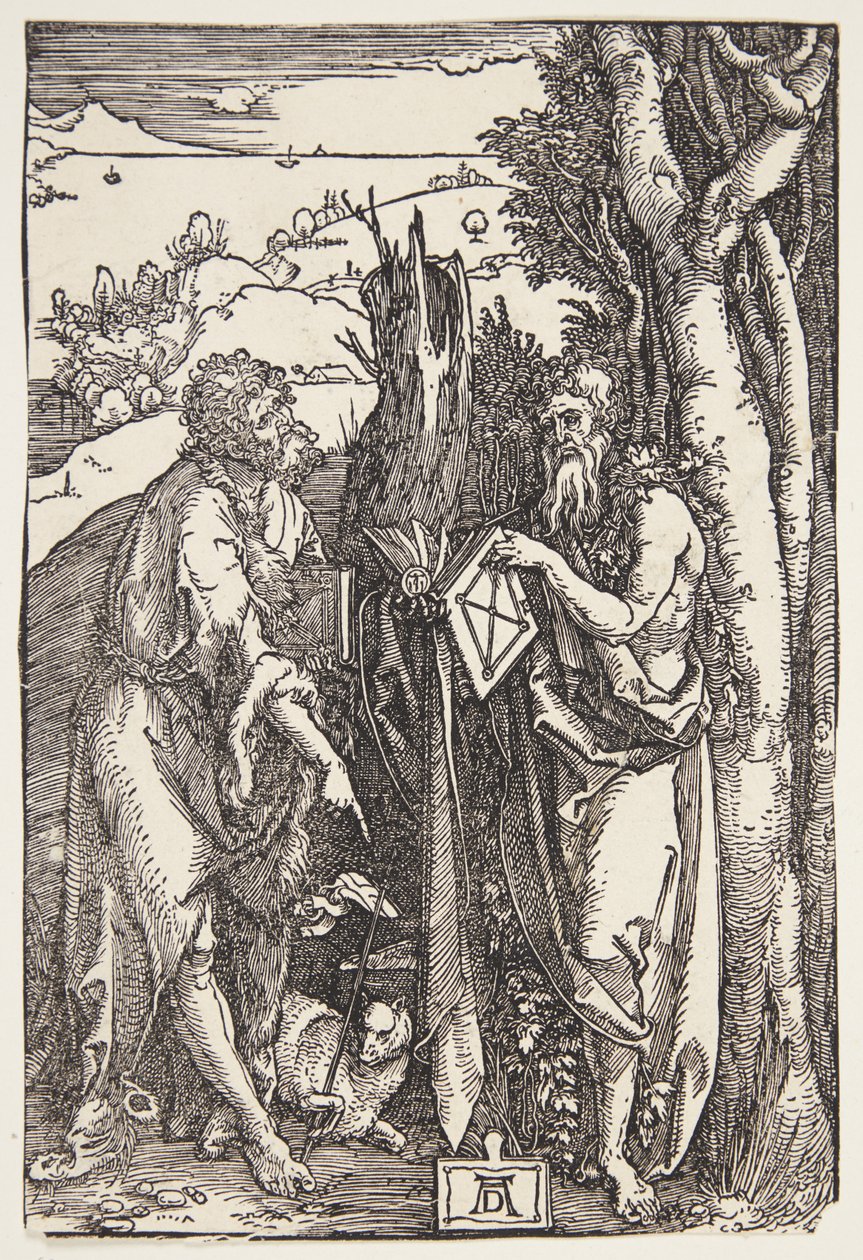 John the Baptist and St. Onuphrius in the Wilderness by Albrecht Dürer
