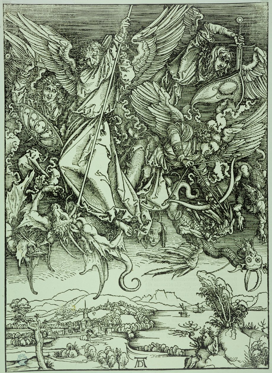 The Apocalypse (Latin Edition): Saint Michael Overcoming the Dragon (Bartsch 72) by Albrecht Dürer