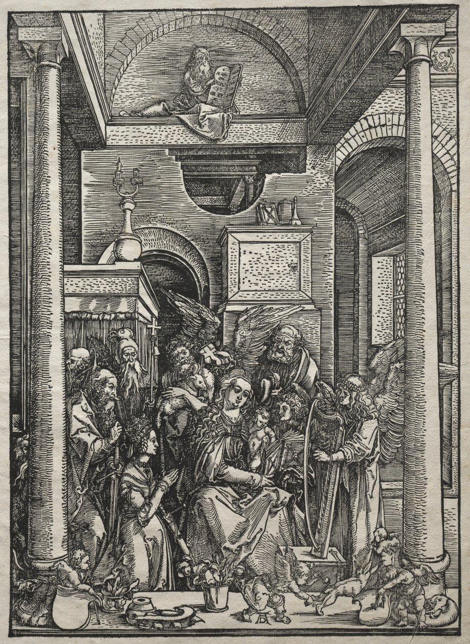 Life of the Virgin: Adoration of the Virgin and Child by Saints and Angels by Albrecht Dürer
