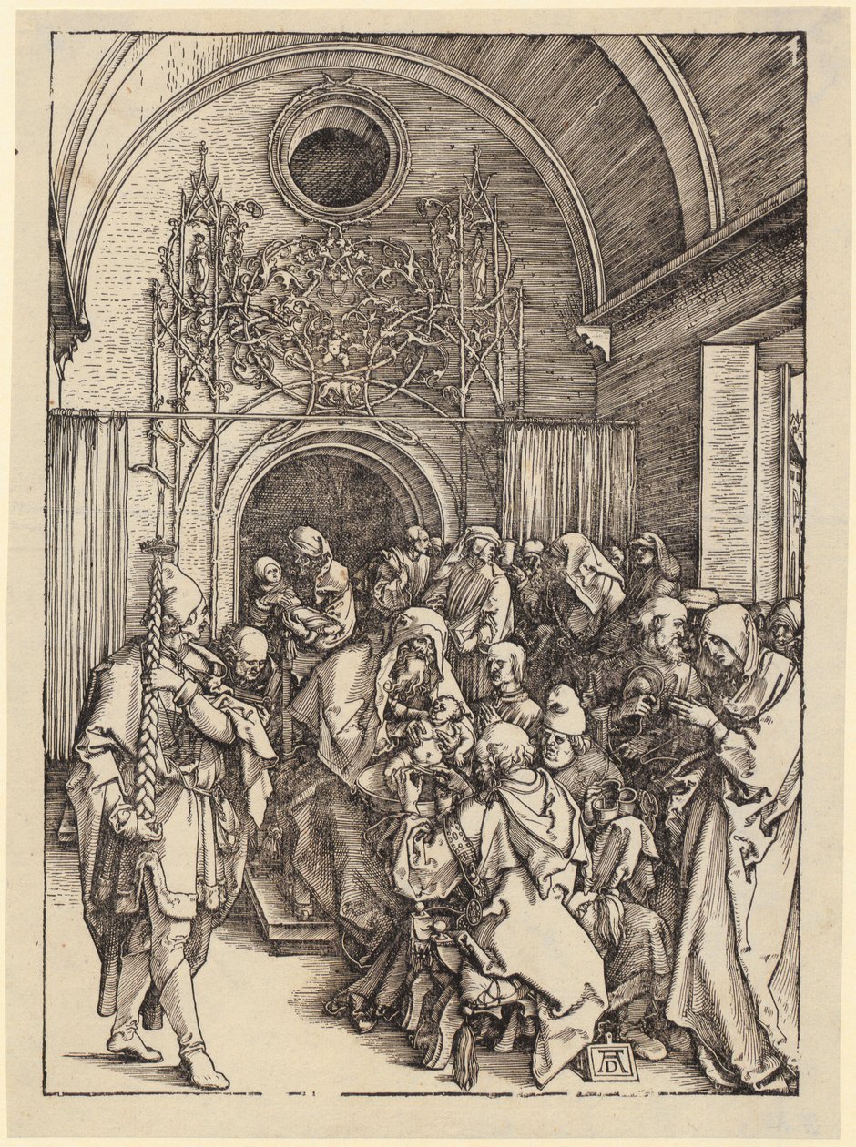 Mary on the Crescent Moon, Plate 1 from the series "The Life of Mary" by Albrecht Dürer