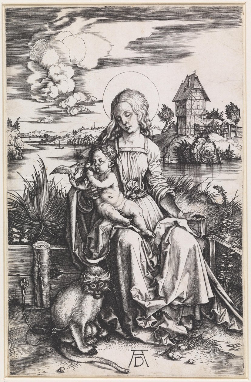 Mary with Child and a Monkey by Albrecht Dürer
