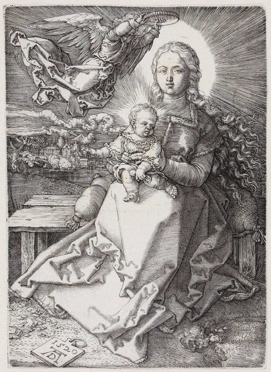 Mary, Crowned by an Angel by Albrecht Dürer