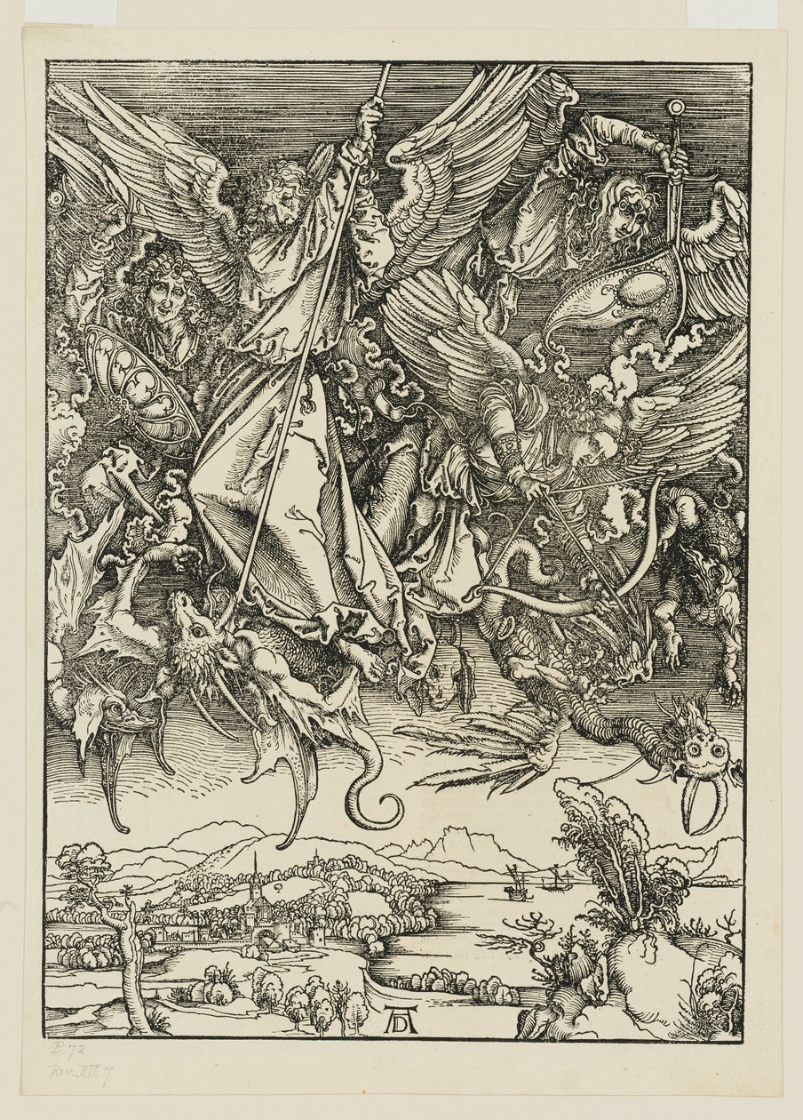 Michael and His Angels Fight with the Dragon by Albrecht Dürer