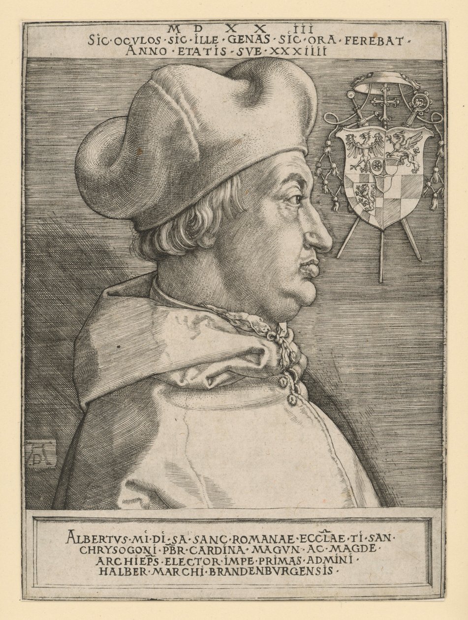 Portrait of Cardinal Albrecht of Brandenburg (The Great Cardinal) by Albrecht Dürer