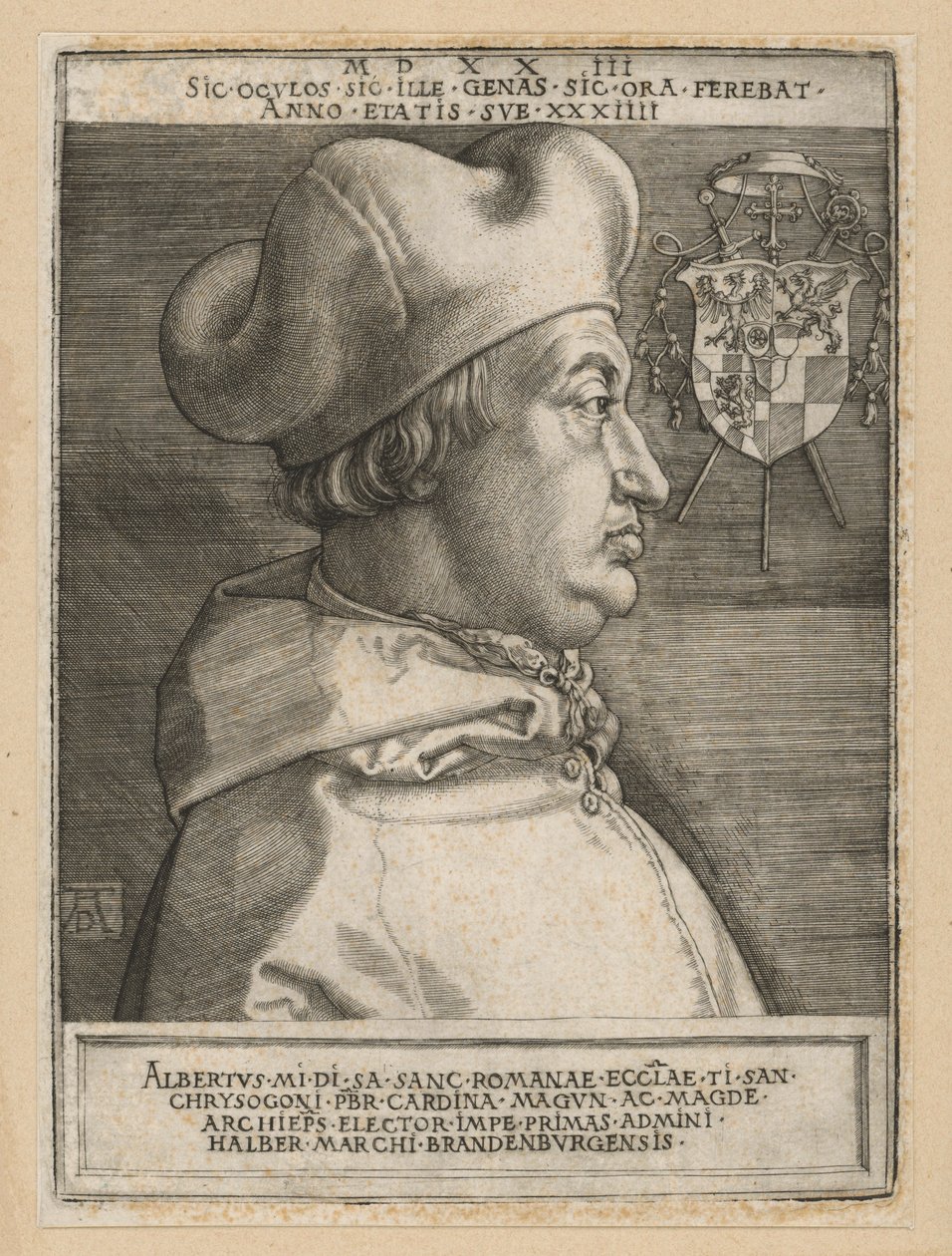 Portrait of Cardinal Albrecht of Brandenburg by Albrecht Dürer