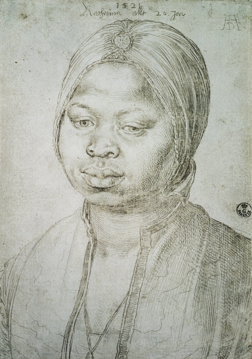 Portrait of Catherine, the Mulatta of the Portuguese Bradao by Albrecht Dürer