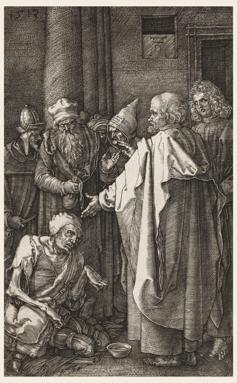 S. Peter and S. John Healing the Lame at the Gate of the Temple by Albrecht Dürer
