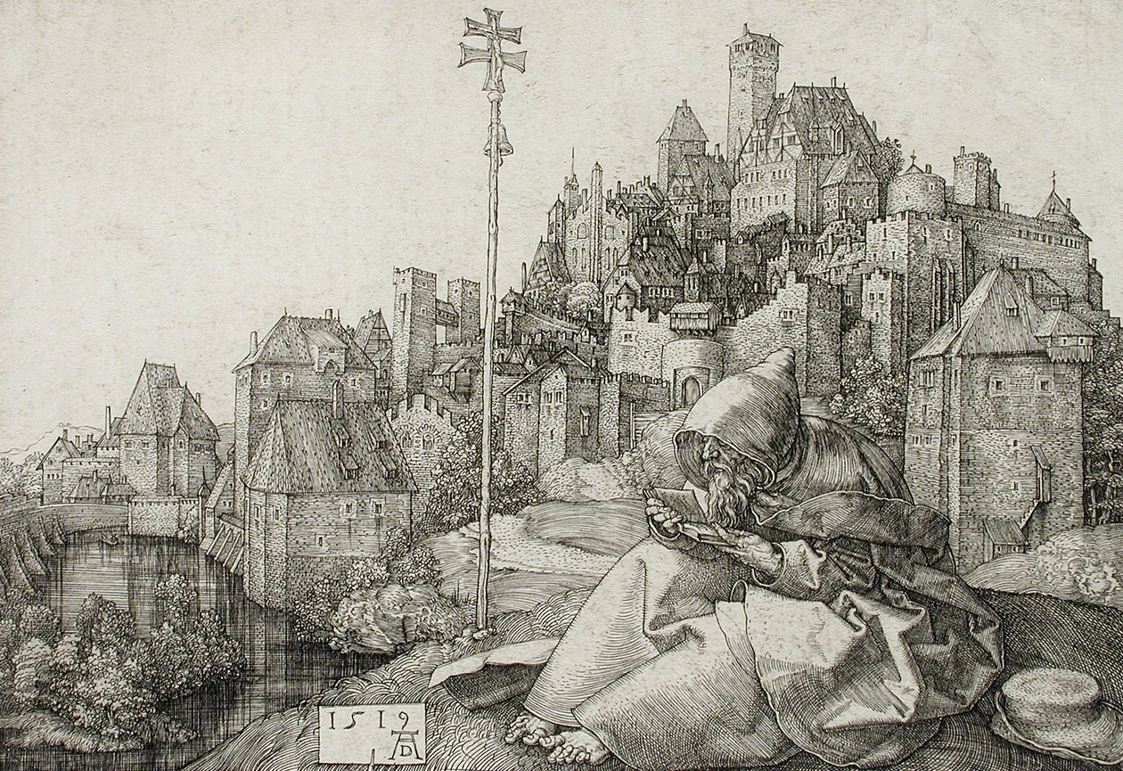 Saint Anthony Reading by Albrecht Dürer