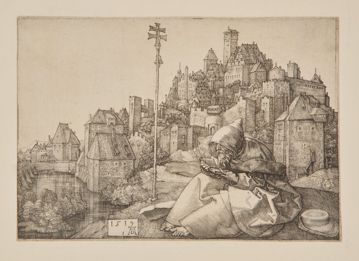 Saint Anthony Reading by Albrecht Dürer