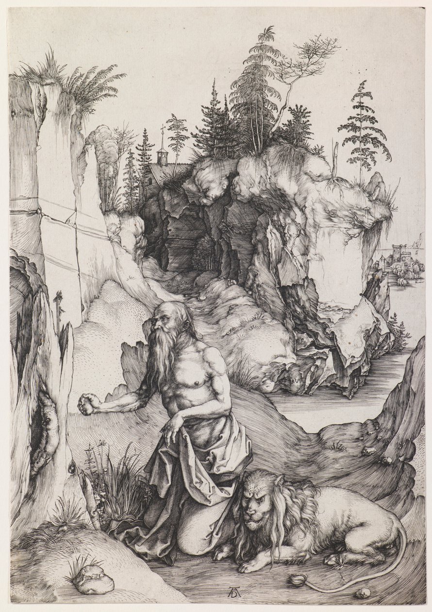 Saint Jerome Penitent in the Wilderness by Albrecht Dürer