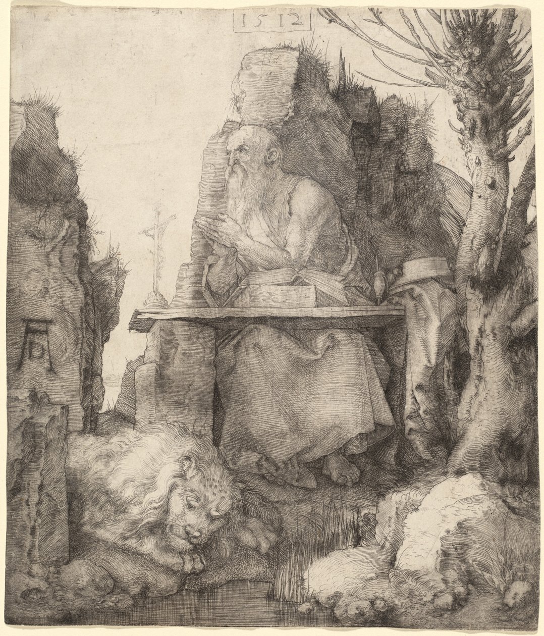 Saint Jerome by the Pollard Willow by Albrecht Dürer