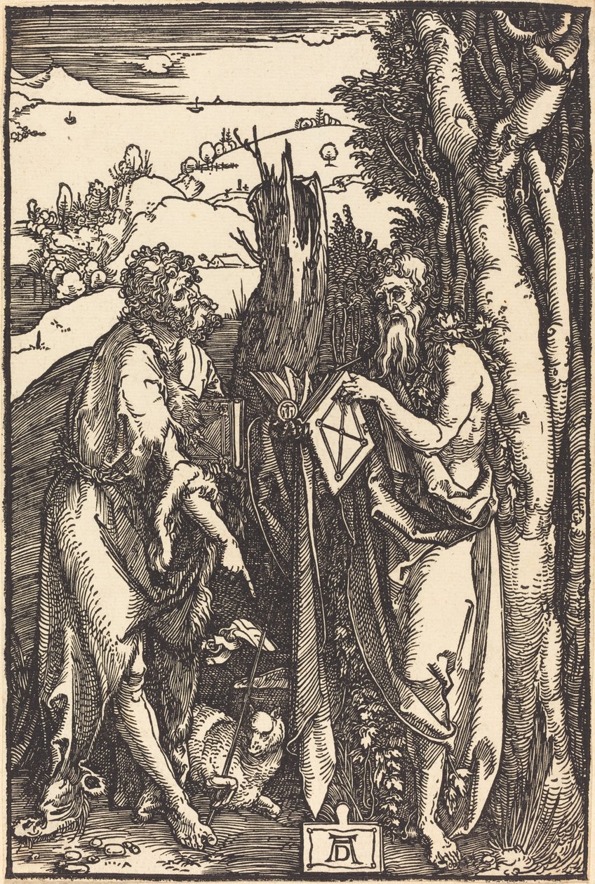 Saint John the Baptist and Saint Onuphrius by Albrecht Dürer