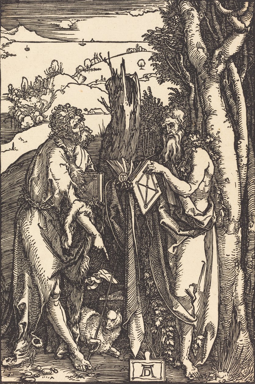 Saint John the Baptist and Saint Onuphrius by Albrecht Dürer