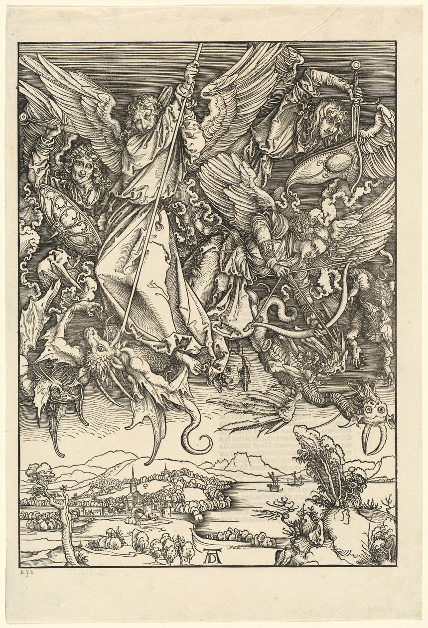 Saint Michael Fighting the Dragon by Albrecht Dürer