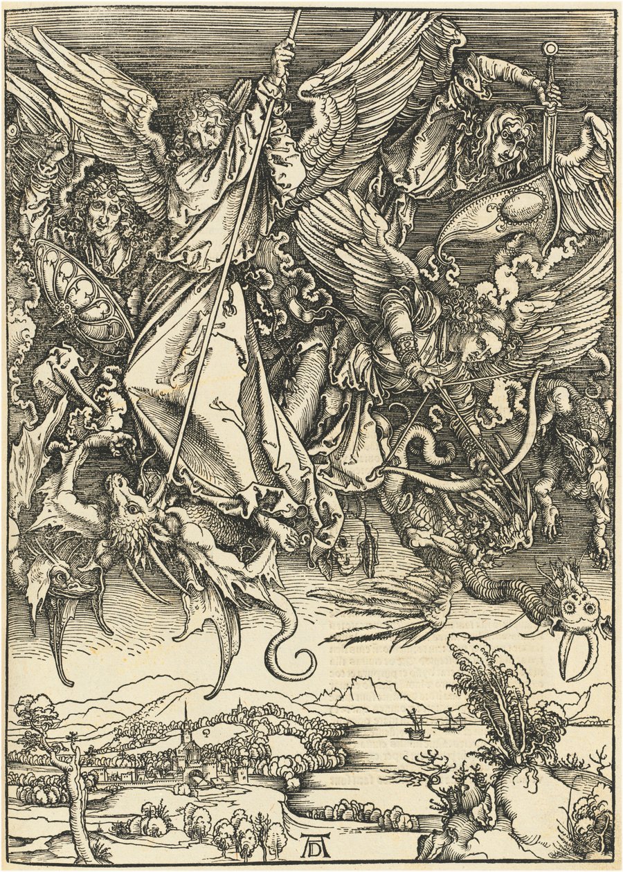 Saint Michael Fighting the Dragon by Albrecht Dürer
