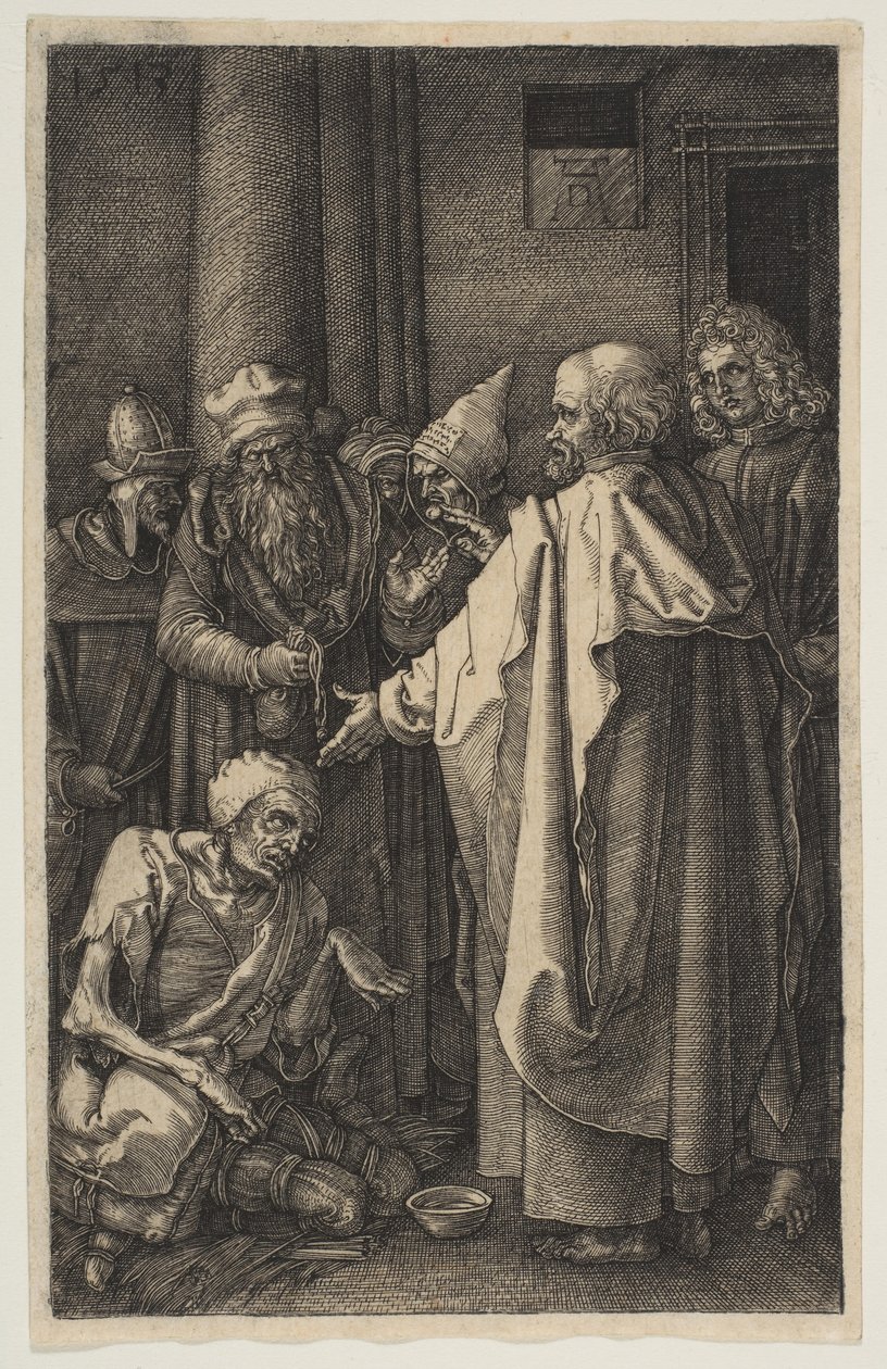 Saint Peter and Saint John at the Gate of the Temple, from The Passion, 1513 by Albrecht Dürer