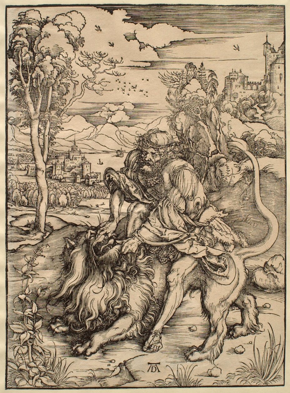 Samson Fighting with the Lion by Albrecht Dürer