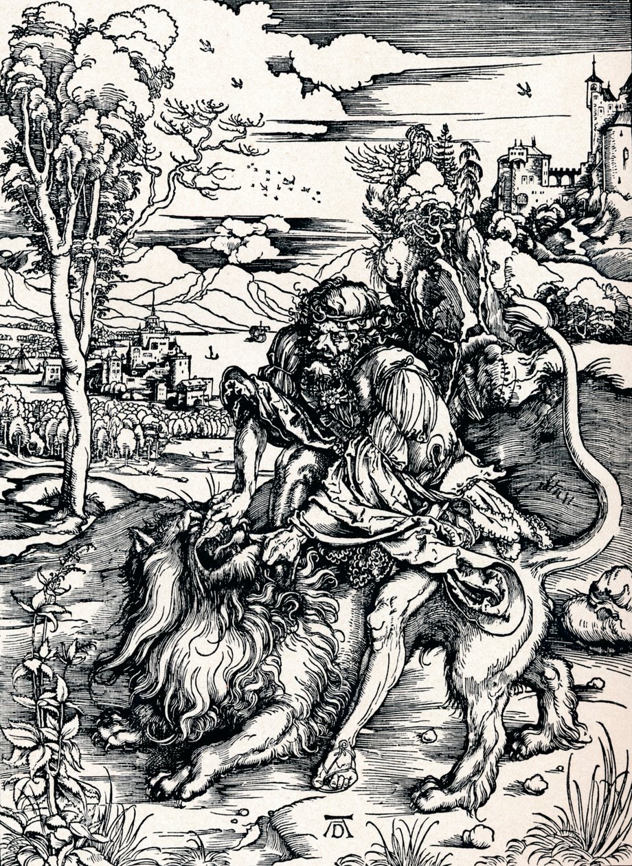 Samson Rending the Lion, 1497, 1906 by Albrecht Dürer