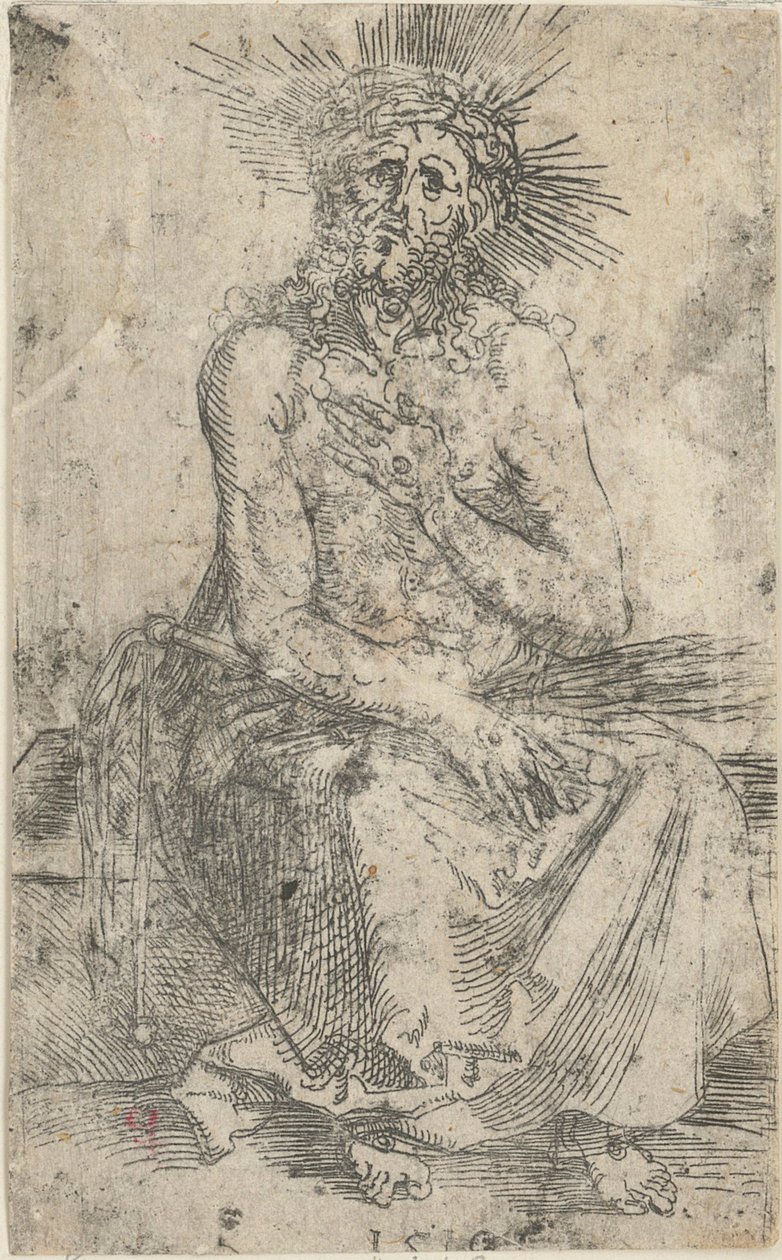 Man of Sorrows, Sitting by Albrecht Dürer