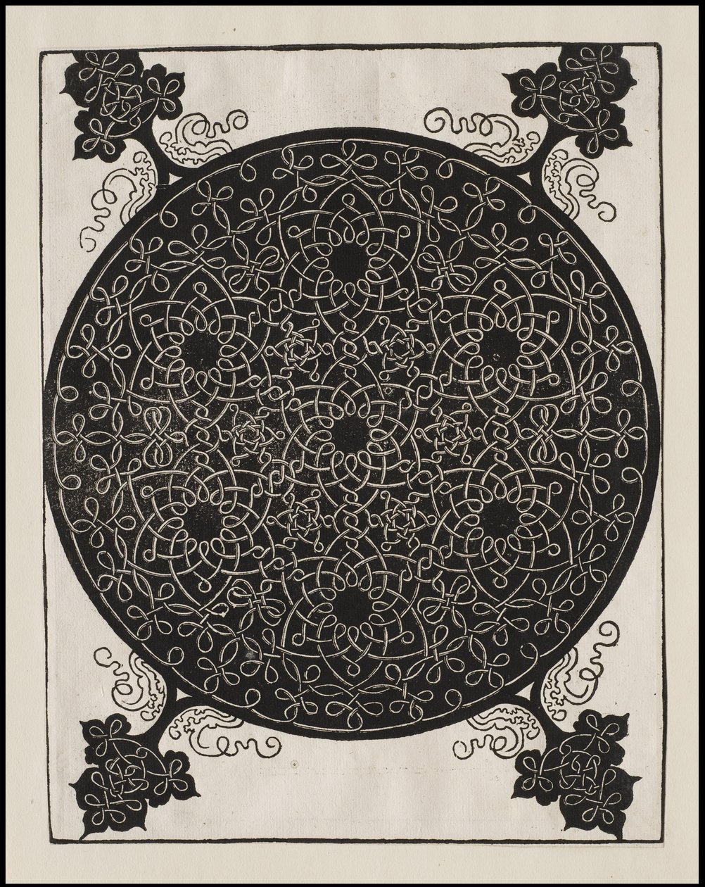 Sixth Knot, 7 Small Systems of Knots with Black Centres by Albrecht Dürer