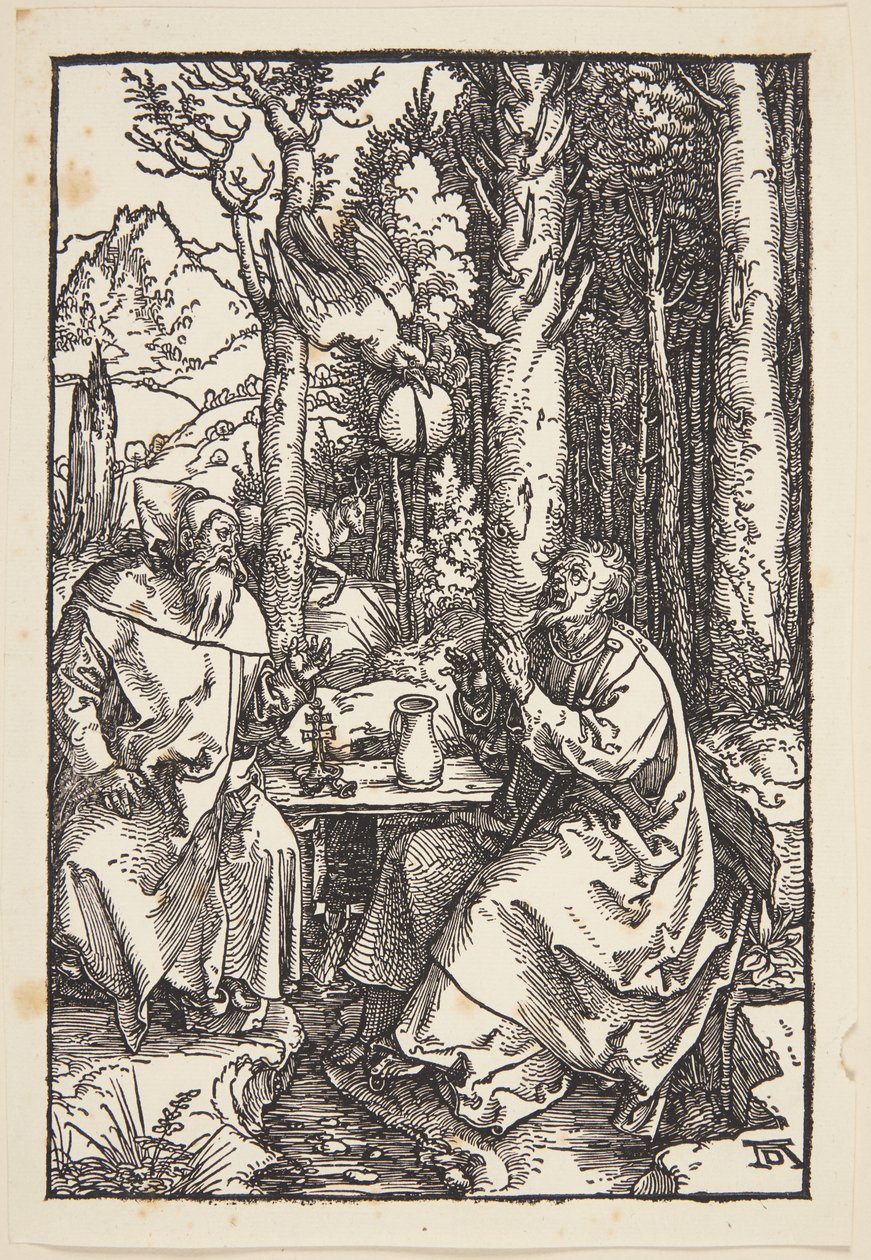 St. Anthony Visits St. Paul in the Wilderness by Albrecht Dürer