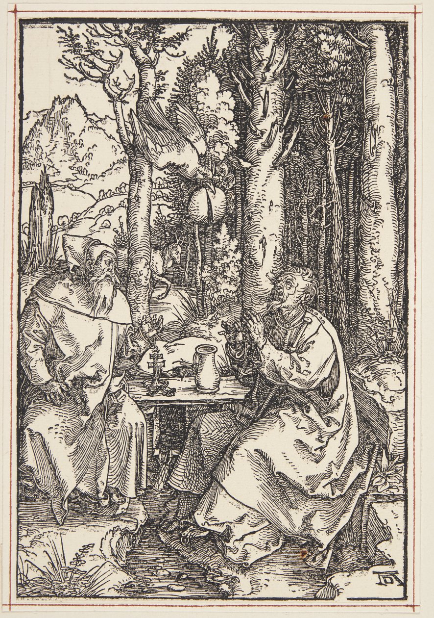St. Anthony Visits St. Paul in the Wilderness by Albrecht Dürer