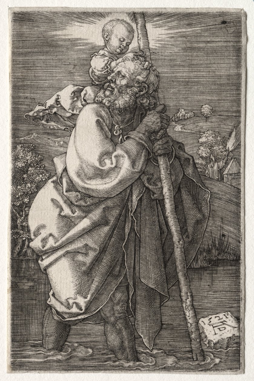 St. Christopher, Facing to the Left by Albrecht Dürer